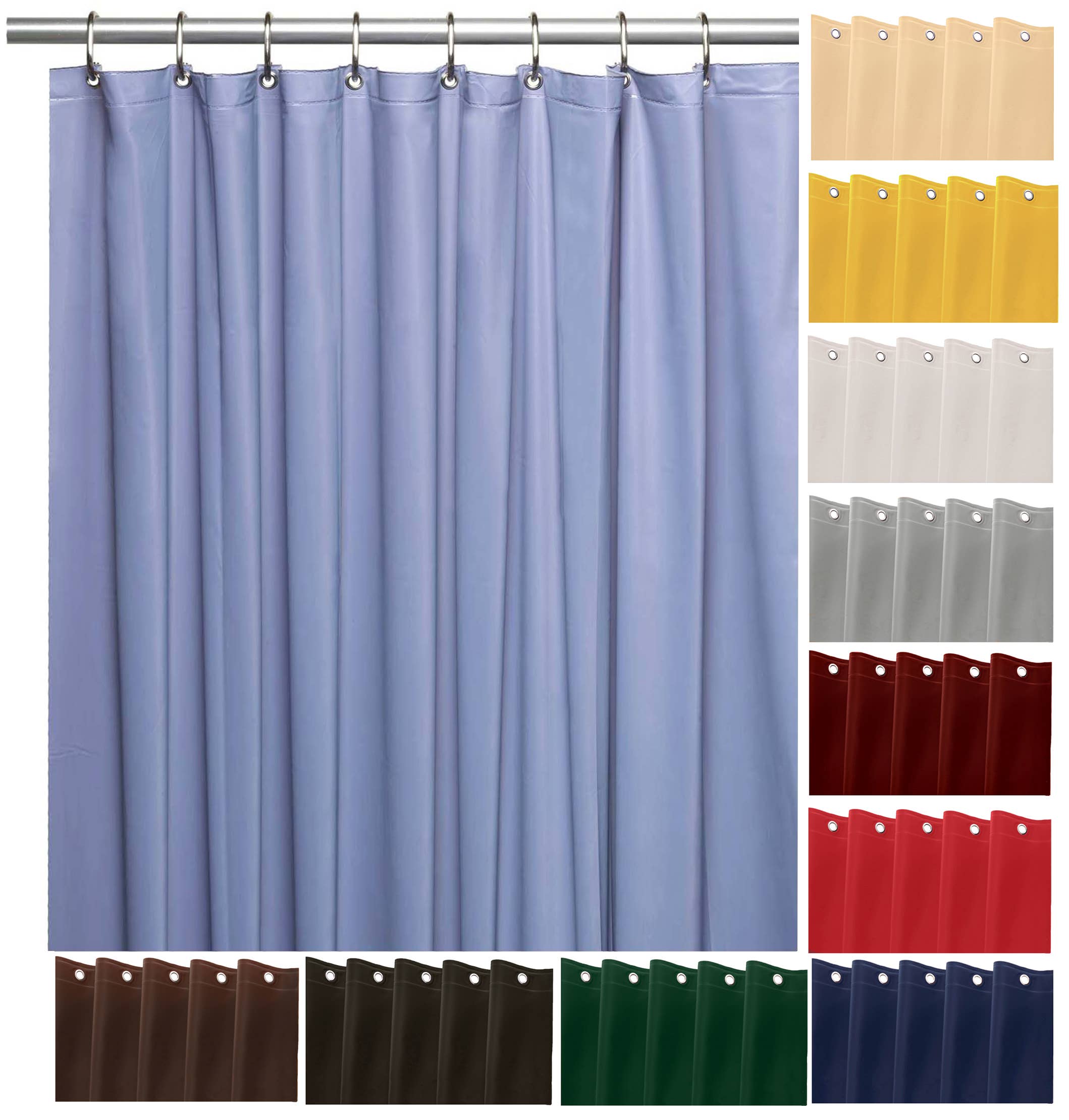 YafeMarte - Venta al por mayor Cortinas de ducha - Forro de cortina de ducha pesado con 3 imanes, peso de 70 x 72 pulgadas29
