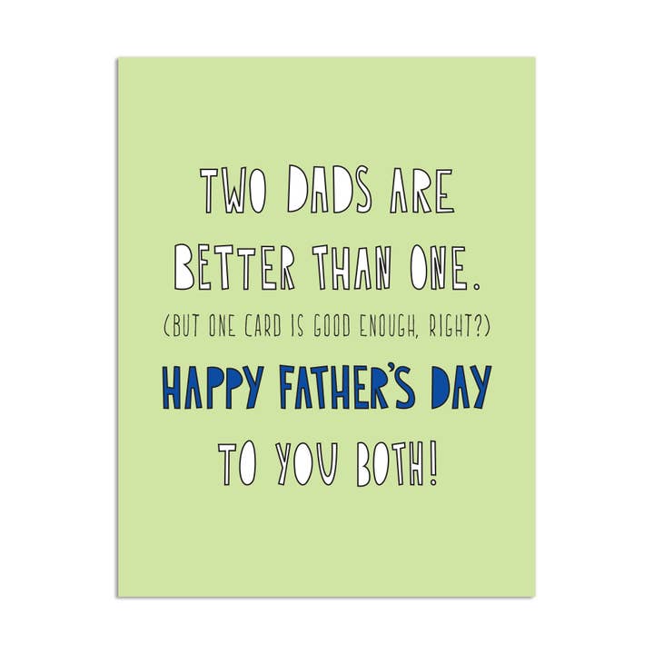 253 - Two Dads One Card - A2 card for wholesale by Near Modern Disaster