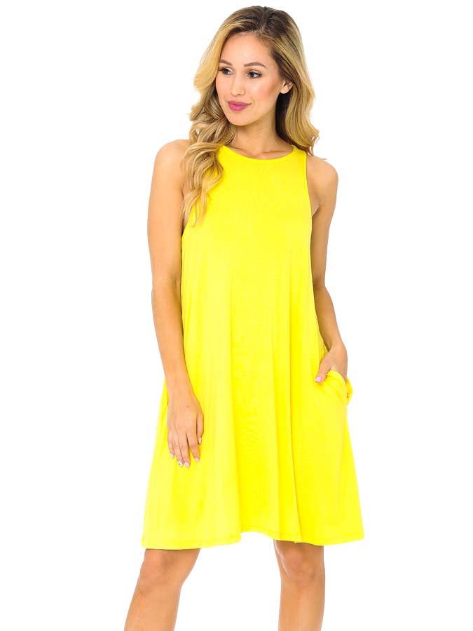 Burgundy Apparel - Wholesale Dress - Women's - TANK DRESS WITH POCKETS16