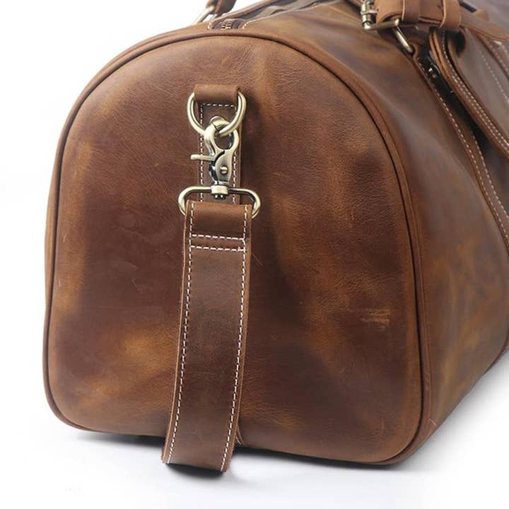 Steel Horse Leather - Wholesale Weekender Bag - Unisex - The Dagny Weekender | Large Leather Duffle Bag11