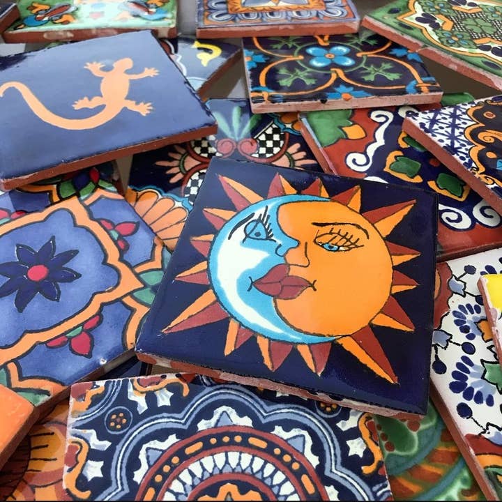 Baldosas tradicionales mexicanas de talavera para pisos y salpicaduras para venta al por mayor de Talavera Florida