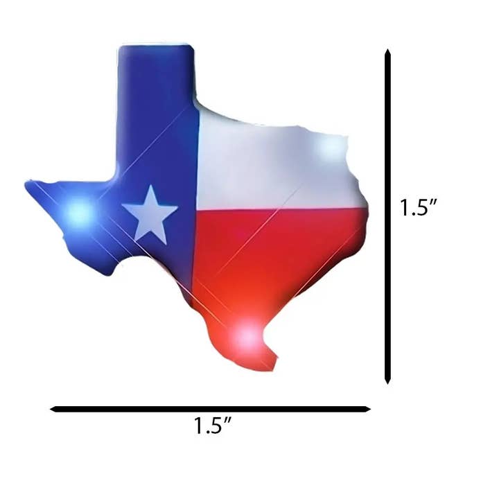 Blinkee.com, LLC - Wholesale Lapel pin/button - Texas Flashing Body Light Lapel Pins3
