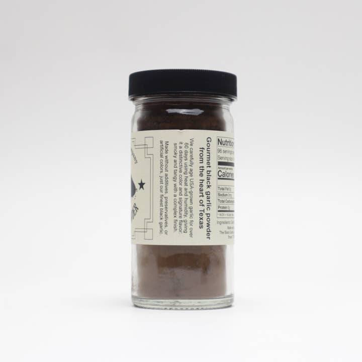 The Black Garlic Company - Vendita all'ingrosso Spezie essiccate - Aglio nero in polvere Barattolo da 4 oz