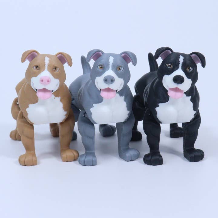 Paw Print Pups - Pitbull (Made in USA, Fidget, Figurine) for wholesale by MrSpinner