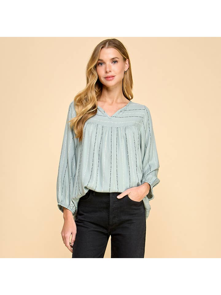 Les Amis - Wholesale Blouse - Women's - Dot Patterned Printed Top8