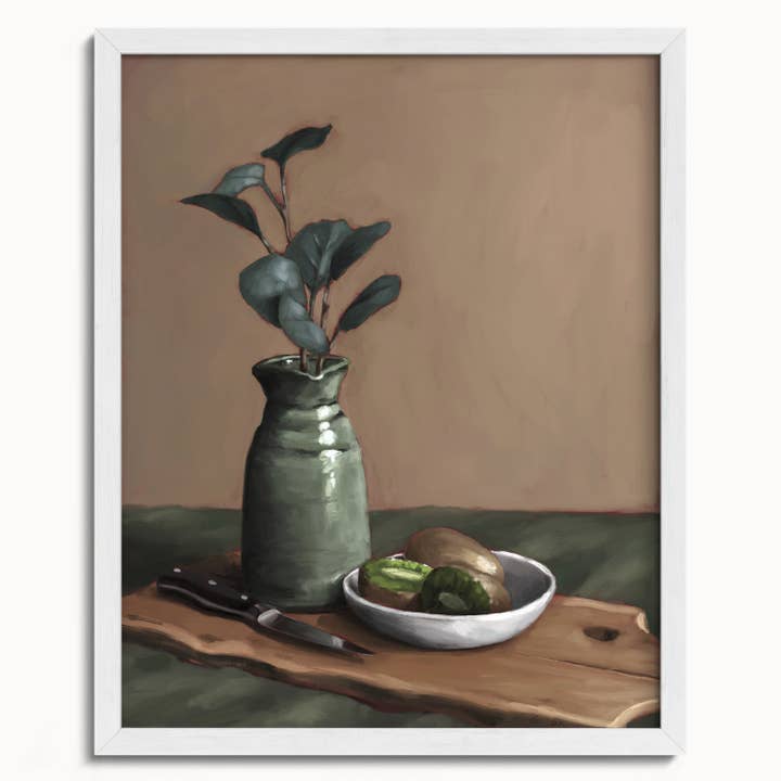 The Ugly Cat Studio - Wholesale Art Print - Eucalyptus and Kiwi Still Life Art Print17