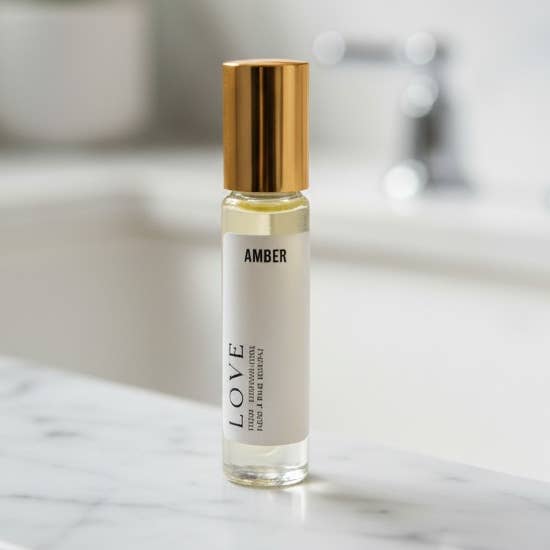Amber Vanilla Roll On Perfume for wholesale by Shine & Love Candles