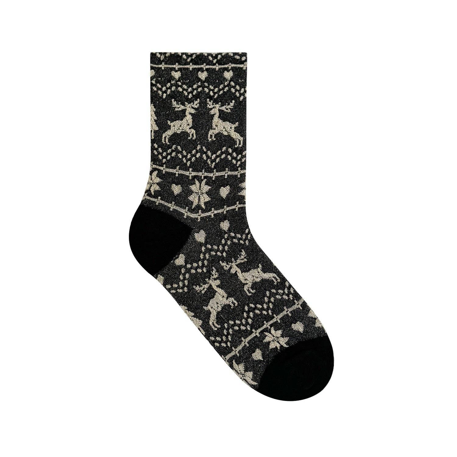 7DAYSSOCKS – wholesale Socks – Women's – Women's Crew Winter Nordic Textured Snowy Deer Socks3