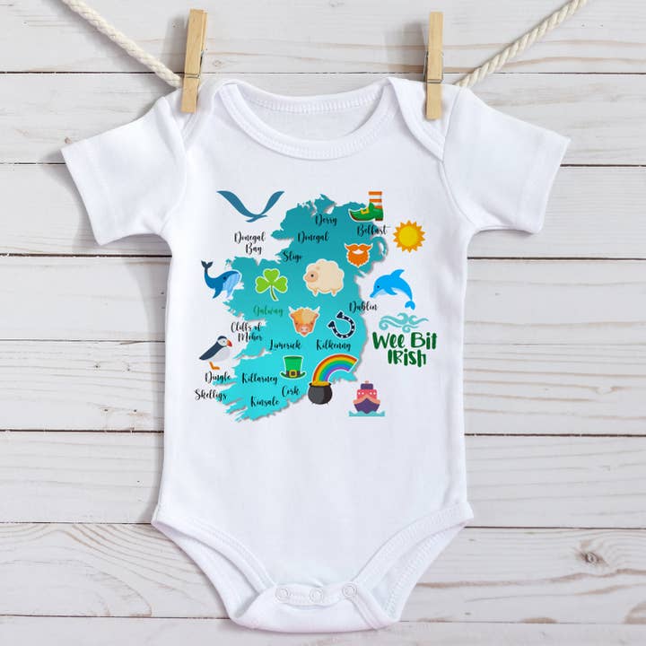 CUSTOM Large Icon Graphics Onesie for wholesale by Liane Fried Studio