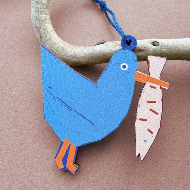 Ornamento de Madera Gaviota – Venta al por Mayor para venta al por mayor de Kautzi Illustrations