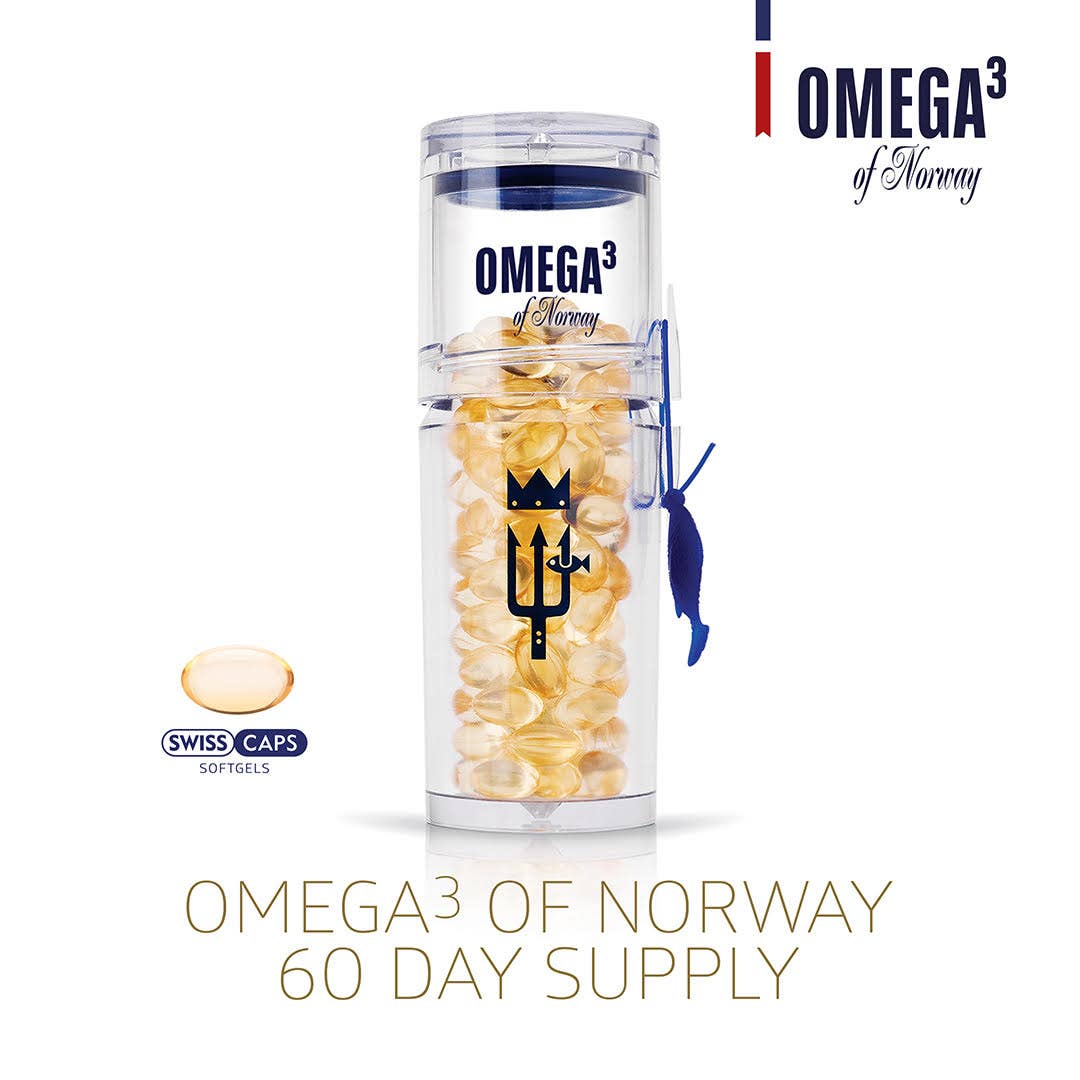Norway Omega - Vendita all'ingrosso Vitamine/integratori orali - Norway Omega - Integratore di vitamina Omega 3 (120 capsule) - Contenitore trasparente