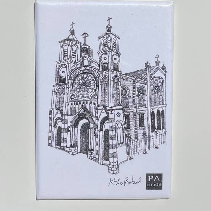 St. Stanislaus Church - Strip District - Pittsburgh - Magnet for wholesale by KLoRebel Art Co.