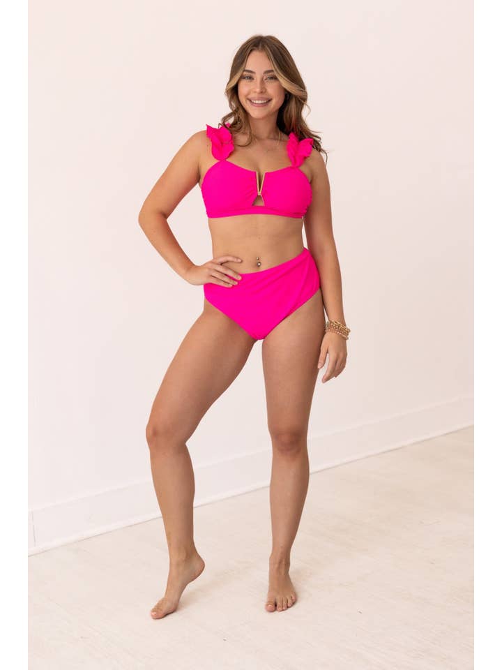 Two-Piece Swimsuit, Hot Pink for wholesale on Faire