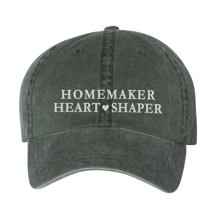 Homemaker Heart Shaper Embroidered Baseball Cap, for wholesale by Scripted Pearl