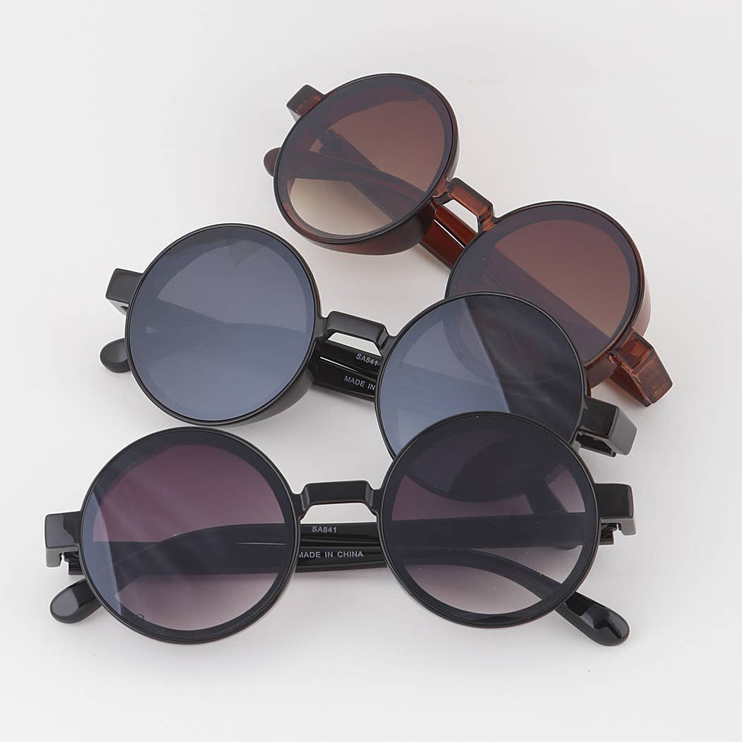 MÉLANGER Lunettes de soleil rondes teintées dégradées en vente sur Faire0