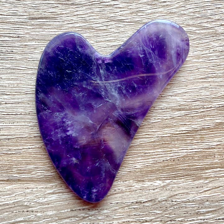 Amethyst Gua Sha for wholesale by Free Flow Botanicals