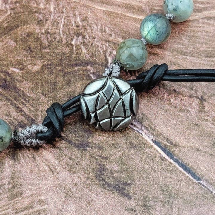 ZINC Designs - Wholesale Pendant/Charm Necklace - Labradorite Angel Wing Beaded Necklace