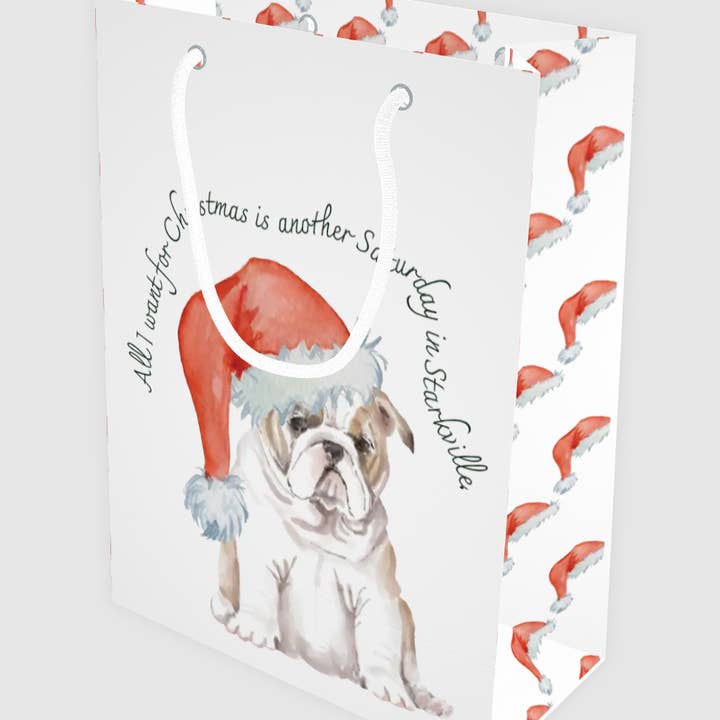 Hey Y'all Party - Wholesale Gift Bag - Bulldog Starkville Christmas Gift Bag 1