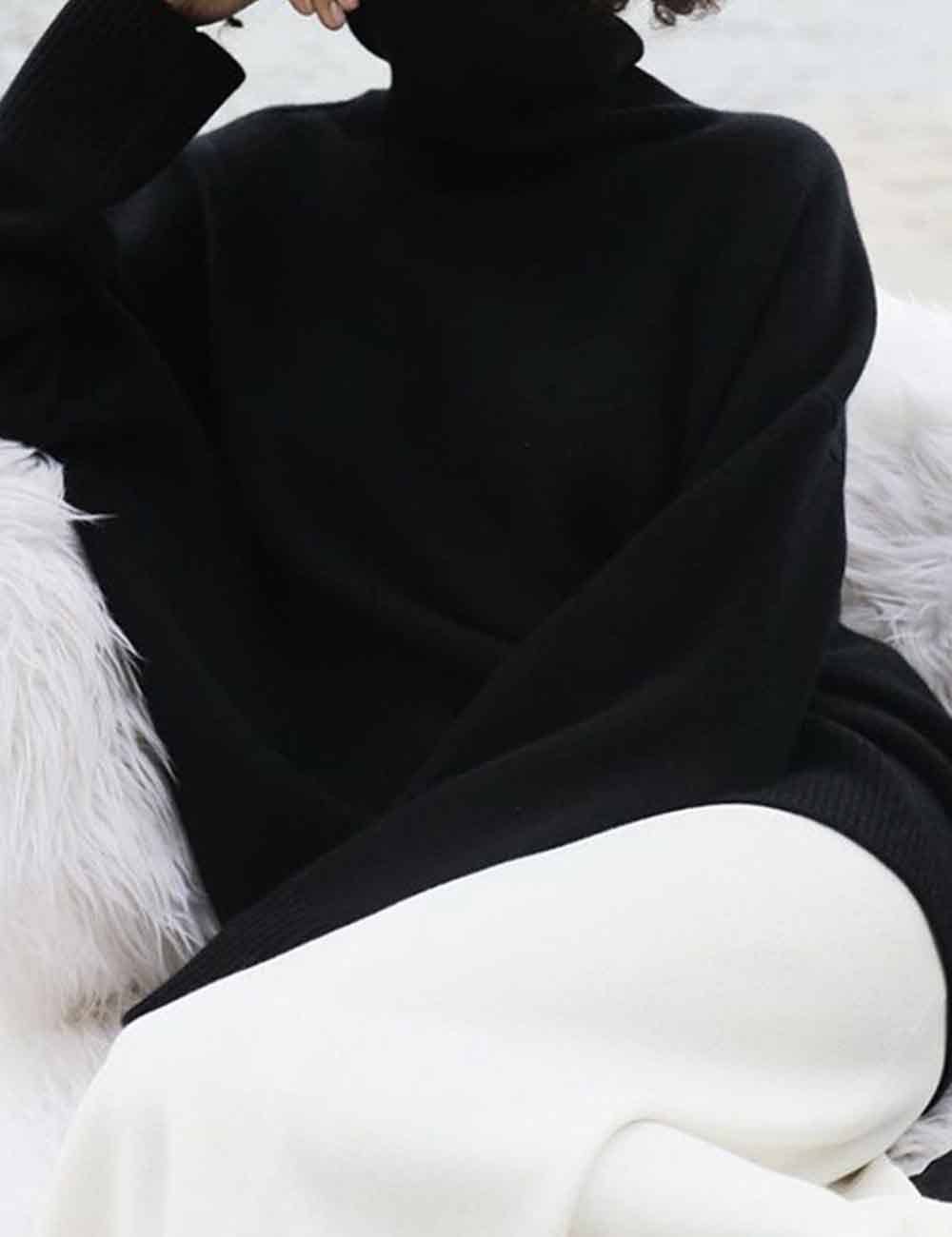 Sweetkama - Wholesale Knit Sweater - Women's - Ladies Solid Color Turthleneck Long Sleeves Knit Sweater10