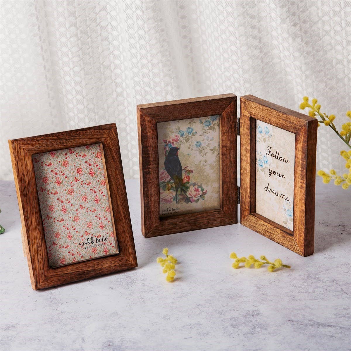 Sass and Belle – wholesale Picture frame – Dark Wood Photo Frame1