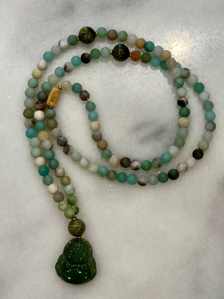 Baby Buddha (Gemstone Necklace) for wholesale by Meditate With Mala, LLC