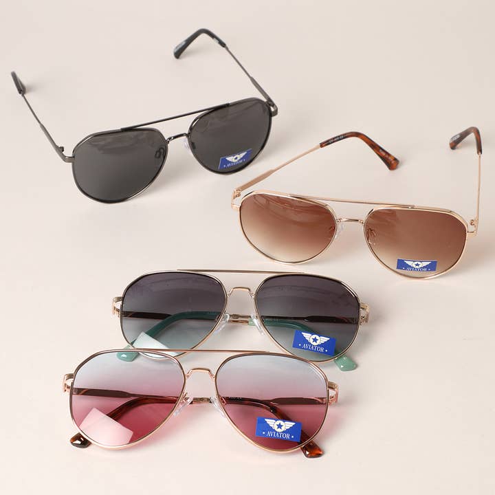 Klassisk stil tonade linser Aviator solglasögon för wholesale av Fashion City