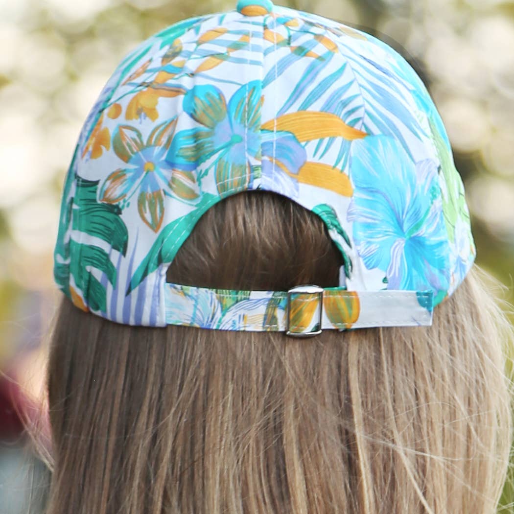 Fashion City - Wholesale Baseball Cap - Women's - Mixed Floral and Leaves Print Cotton Baseball Cap4