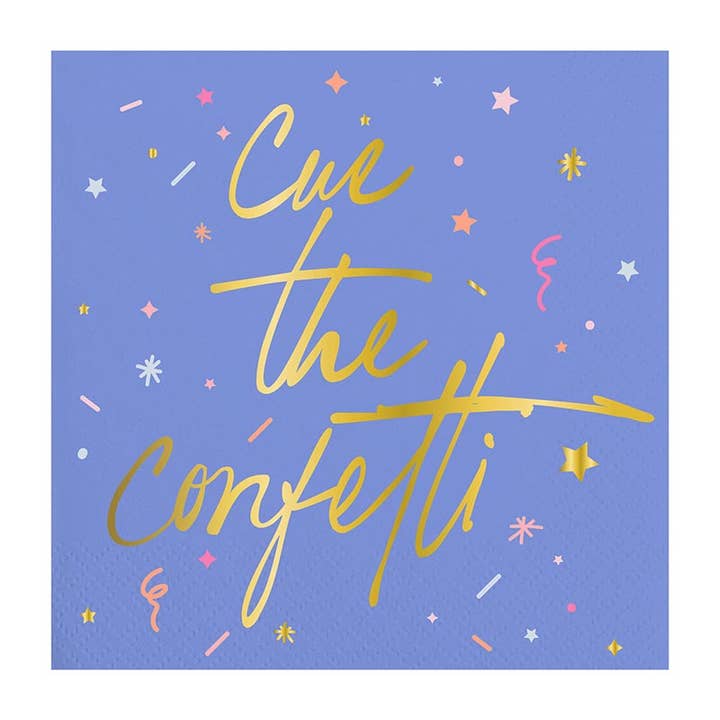 Slant Collections by Creative Brands - Wholesale Disposable Napkin - Foil Napkins - Cue The Confetti
