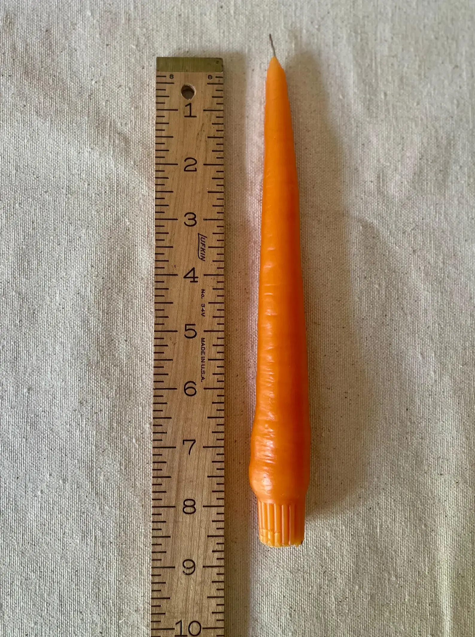 Wicksburgh - Wholesale Tapered Candle/Candlestick - Carrot Beeswax Taper Candle2
