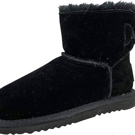 OB6166 OOG Damen Lederboots mit Schleife Black for wholesale on Faire1