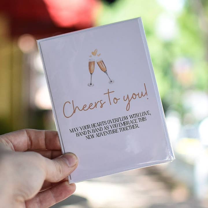 Biglietto di matrimonio | Cheers to You | Biglietto di auguri | per la vendita all'ingrosso da parte di Still Magnolia