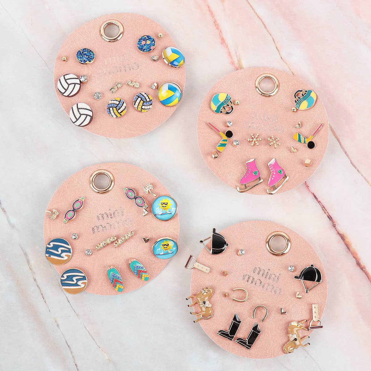 Loven x Mini Momo - Wholesale Stud/Post Earrings - 🐴 Equestrian Multi Earring Set Horse Riding Assorted Studs2