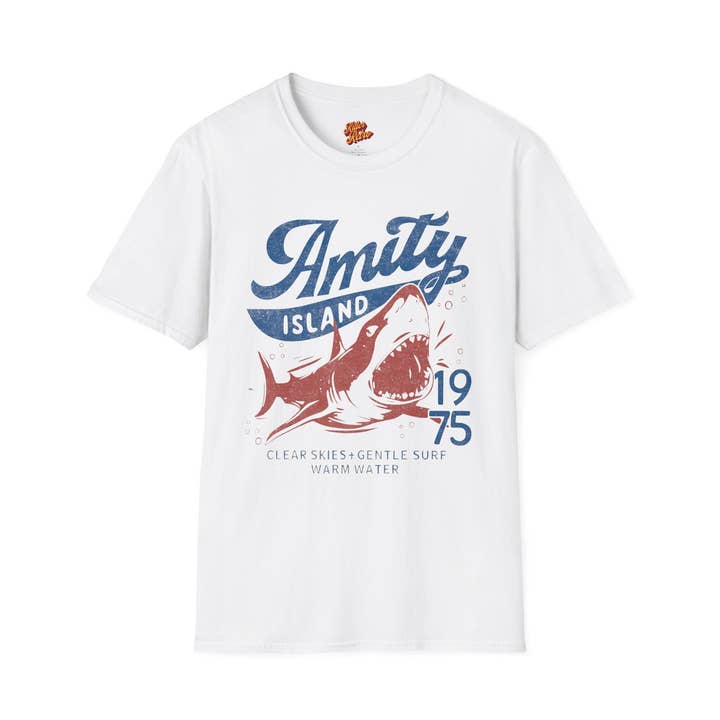 Jaws Inspired Amity Island Shark Surf T-Shirt for wholesale by KILLER RETRO