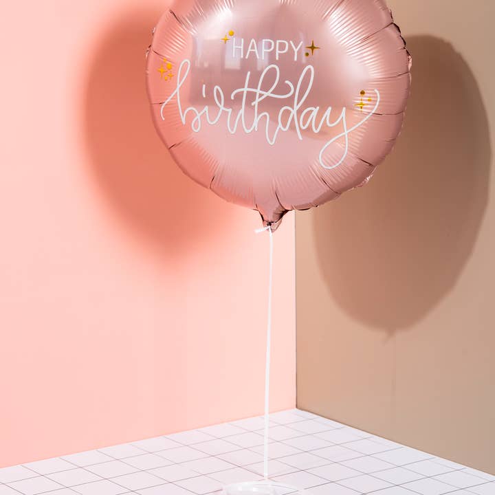 Folat BV - Wholesale Balloon - Foil Balloon - "Happy Birthday" - Crème Rose - 45 cm2