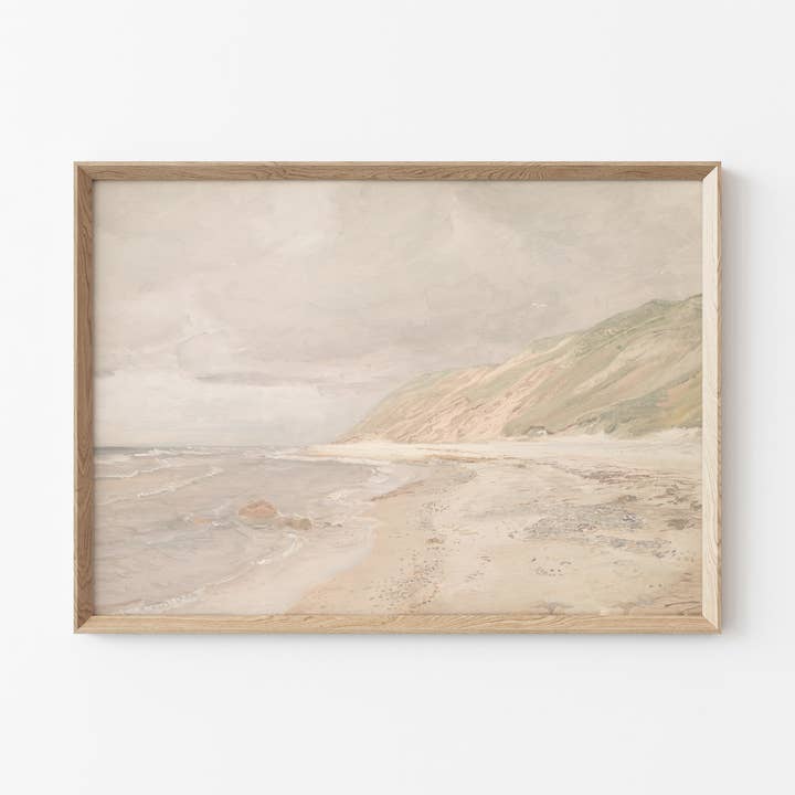 Vintage konsttryck - Strandkustlandskap - 'Sun Kissed' för wholesale av AMY WARR ART