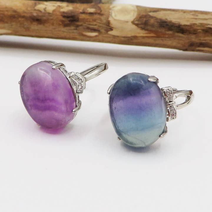 AMALA' XL ~ Adjustable ring in natural FLUORITE and other Purchase Wholesale zaini scuola. Free Returns & Net 60 Terms on Faire trending on Faire.