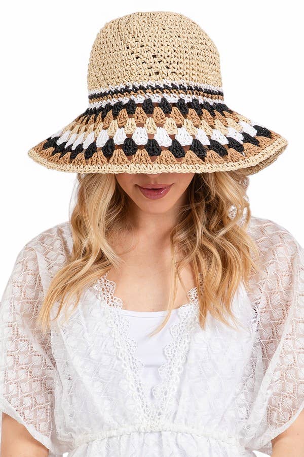 Artini Accessories - Wholesale Bucket Hat - Women's - Pattern Crochet Bucket Hat4
