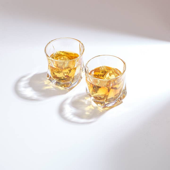 JoyJolt - Wholesale Cocktail/Liquor Glass - Aurora Crystal Whiskey Glasses, Set of 2