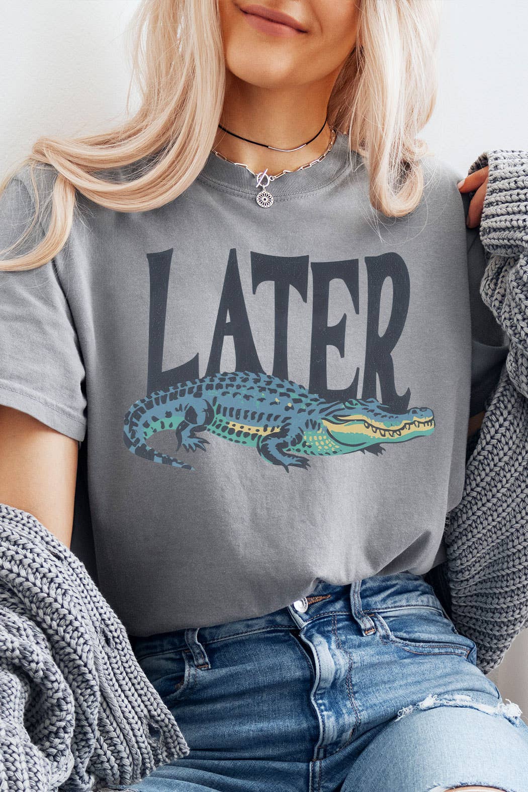Kissed Apparel - Wholesale Screen Printed T-Shirt - Women's - Later Gator Comfort Colors Tee3