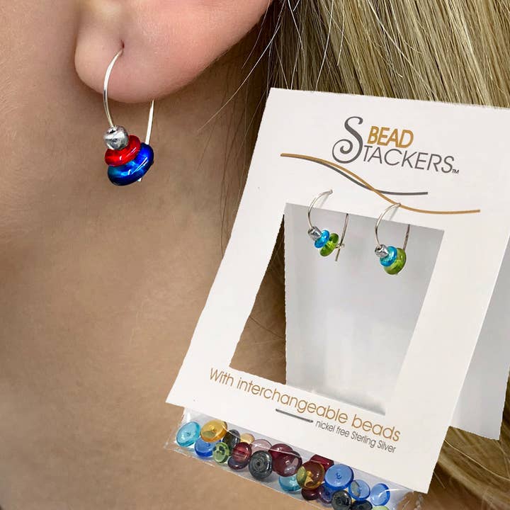 Conversations in Jewellery - Wholesale Dangle Earrings - AB18 - Earrings come with 8 interchangeable colours