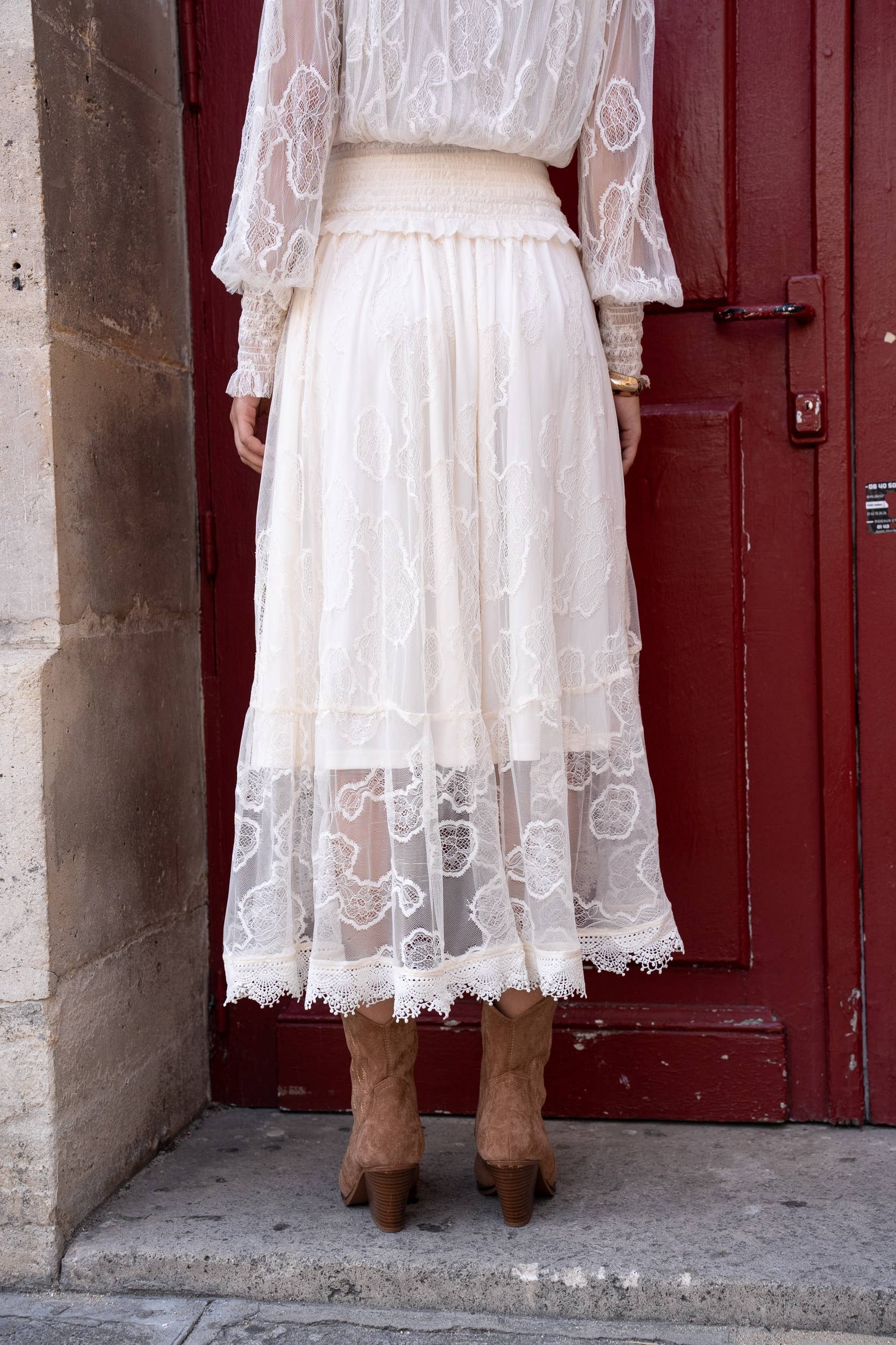 CHOKLATE PARIS – Engroshandel Nederdel - Dame – September nederdel i asymmetrisk blonder - 8098817