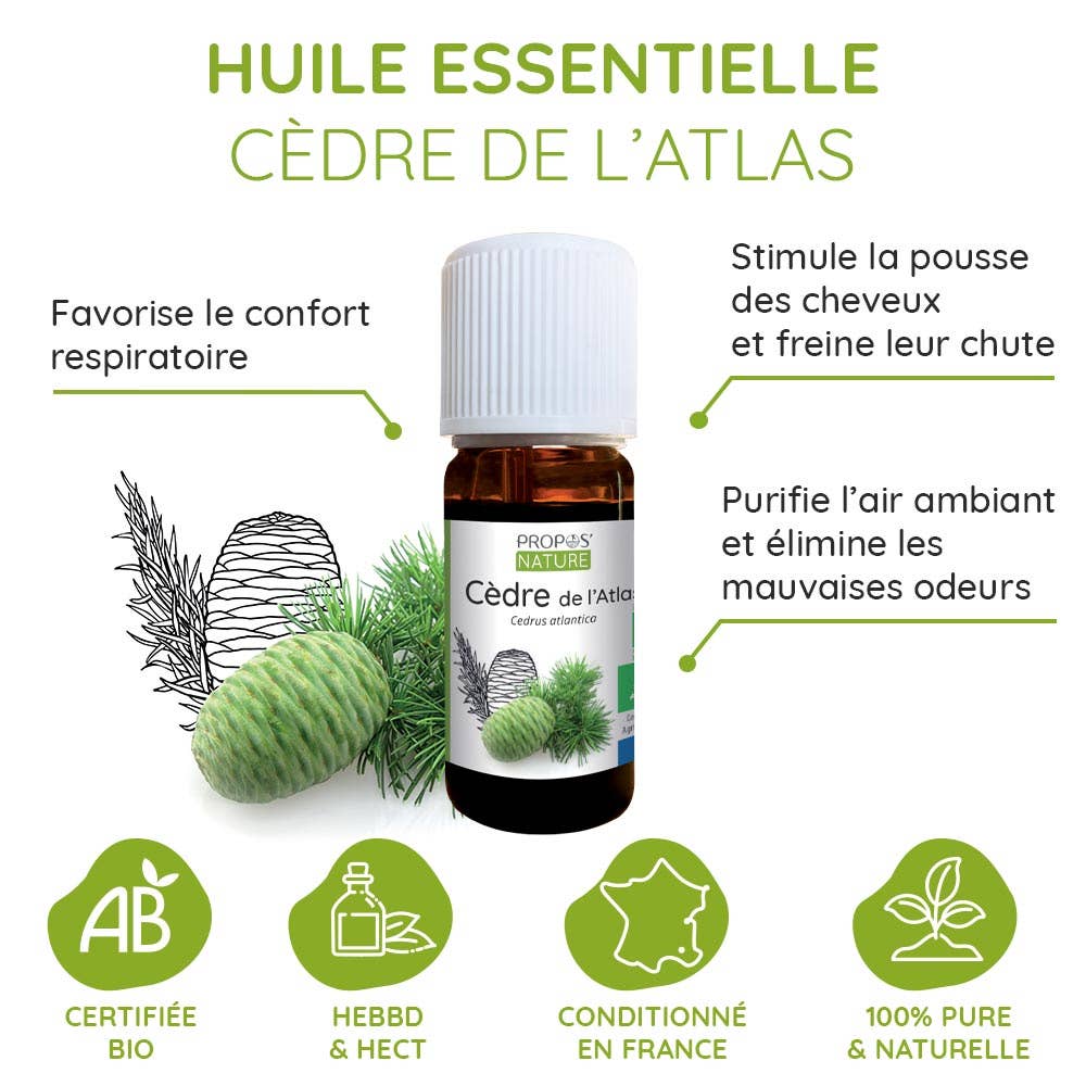 Propos'Nature - Venta al por mayor Aceite esencial - Aceite Esencial de Cedro del Atlas orgánico 10 ml5