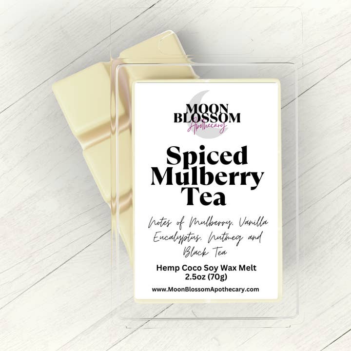 Spiced Mulberry Tea - 2.5oz Hemp Coco Soy Wax Melt for wholesale by Moon Blossom Apothecary