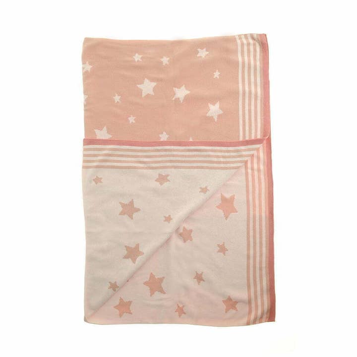 Pink Stars Blanket for wholesale by Ziggle Baby