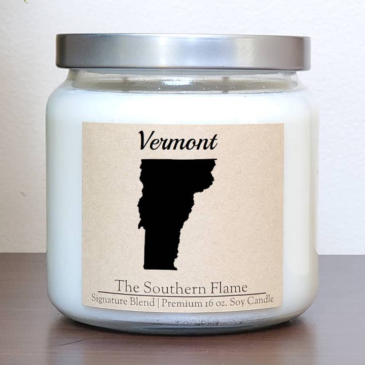 Vermont State Candle | Homesick Candle | Long Distance Gift for wholesale by The Southern Flame