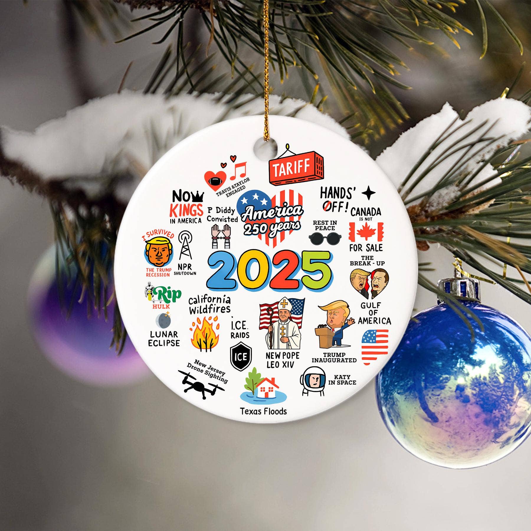 TMLECOM LTD – wholesale Ornament – 2025 Year in Review Christmas Ornament, Christmas Ornament2