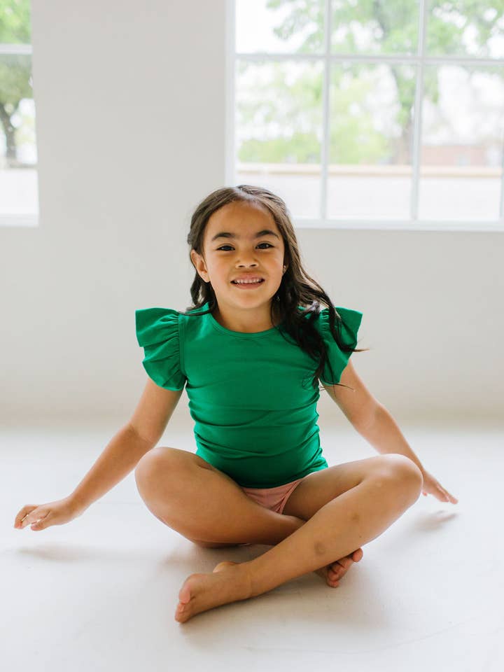 Flutter Tee in Green for wholesale by Ollie Jay