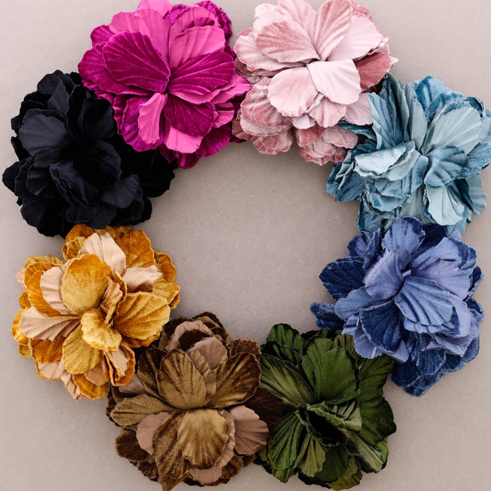 Sonata - Wholesale Snap Jewelry - Fabric Flower Brooch 16cm1
