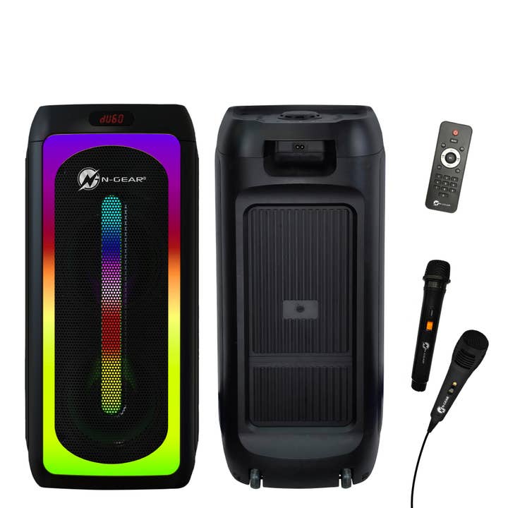 N-GEAR - Wholesale Luidsprekers/speakers - N-Gear LGP Juke 808 Bluetooth-karaoke-luidspreker, 2 x microfoon2