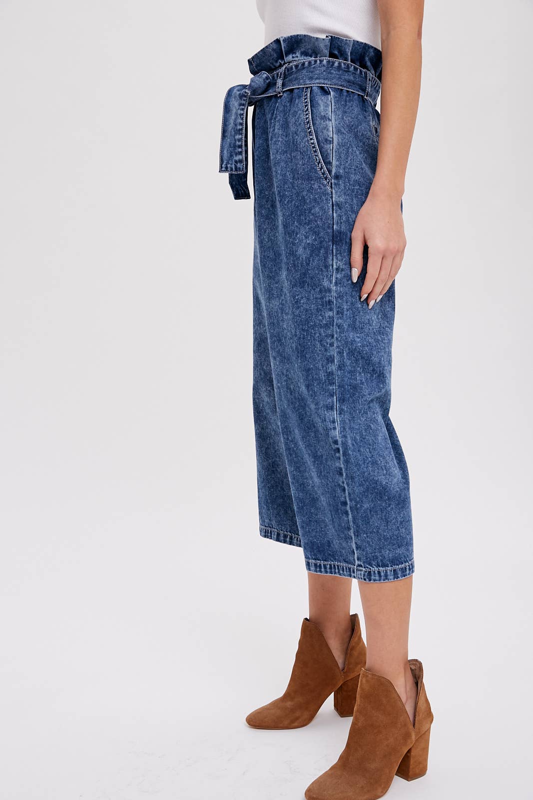 Bluivy - Wholesale Pants - Women's - BELTED PAPERBAG CULOTTES3